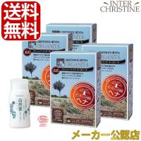 【自然葉シャンプー30ml付】【セット】【手袋入】グリーンノートヘナ　オーガニータ　アースブラウン　100g×4箱セット | インタークリスティーヌ