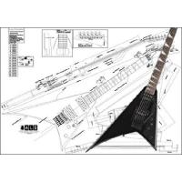 ジャクソンランディローズエレキギターの計画 - フルスケール印刷 | インタートレーディング