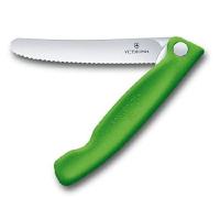 VICTORINOX(ビクトリノックス) ペティナイフ フォールディングパーリングナイフ 波刃 11cm グリーン 折りたたみ スイスクラシック 果物ナイフ パン切り包丁 6.78 | インタートレーディング