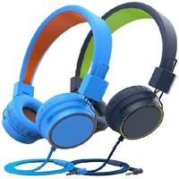 ChenFec Kids Headphones Stereo Foldable Headphones Adjustable Headband Headsets with Microphone 3.5mm for Online Learning Toddlers/Children/School/Tra | インタートレーディング