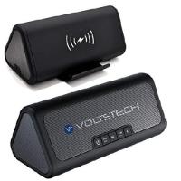 Bluetooth Wireless Charging Speaker Dock Station, NE100 Premium Stereo Sound Super-Bass Speaker, 3 in 1 Audio Player with Built-in Mic for Handsfree C | インタートレーディング