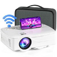 Laptop WiFi Projector Computer Portable Projector 1080P 7500L Video Movie Outdoor Home Cinema HDMI Multimedia 120" Keystone Correction Compatible with | インタートレーディング