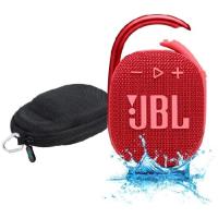 JBL Clip 4 Waterproof Portable Bluetooth Speaker Bundle with Megen Protective Hardshell Case (Red) | インタートレーディング