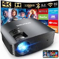 GooDee Projector 4K With WiFi And Bluetooth Supported, FHD 1080P Mini Projector For Outdoor Moives, 5G Video Projector For Home Theater Dolby Audio Zo | インタートレーディング