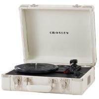 Crosley CR6019F-SA Executive Vintage Bluetooth in/Out 3-Speed Portable Suitcase Vinyl Record Player Turntable, Sand | インタートレーディング