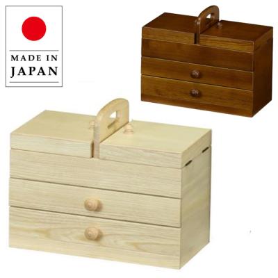 裁縫箱 木製 3段（裁縫道具）｜手芸、ハンドクラフト | 楽器、手芸