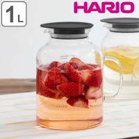 ハリオ 保存容器 1L ビネガーズフルーツポット1000 （ HARIO 耐熱ガラス ガラス ピッチャー 冷水筒 電子レンジ対応 食洗機対応 メモリ付き レシピ付き ） | インテリアパレットヤフー店