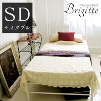 ベッドフレーム セミダブル ベッド パイプベッド ロートアイアン スチール アイアン 姫系 プリンセス おしゃれ 寝具 ホワイト BSK-905SDS-WH BSK-905SDS-BK | interior-y