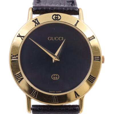 グッチ GUCCI ローマン スモールセコンド 革ベルト メンズ 腕時計 754