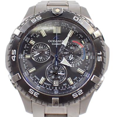 【Oceanus】　OCW-T601 ブラック　稼動品　皮ベルト Oceanus】 OCW-T601 ブラック 稼動品 皮ベルト Oceanus】 OCW