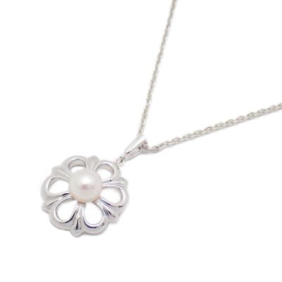 MIKIMOTO（ミキモト） 【美品】MIKIMOTO フラワー ネックレス シルバー