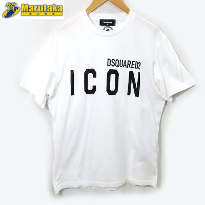 【中古】未使用品 ディースクエアード DSQUARED2 23AW Pixel ICON T-Shirt Tシャツ カットソー 半袖 M ホワイト 白 dsquared2 ディースクエアード メンズ tシャツ icon t-shirt whiteの