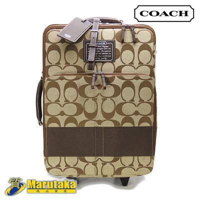 送料無料 コーチ シグネチャー キャリーケース F77180 カーキ キャリー  