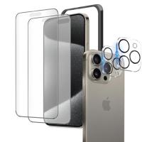 iPhone 15 Pro ガラスフィルム アンチグレア 2+2枚 いPhone15Pro フィルム さらさら アイフォン15Pro 保護フィルム サラサラ iPhone15プロ 用 強化ガ | イリス・ボア
