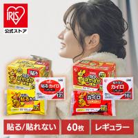 カイロ 貼る 貼れない 60枚 アイリスオーヤマ 貼るカイロ 貼れないカイロ レギュラー ぽかぽか家族 レギュラーサイズ 防寒 寒さ対策 屋外作業 PKN-60HR