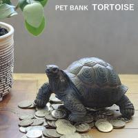 PET BANK ペットバンク カメ リアルな動物の貯金箱 TORTOISE コインバンク ゾウガメ リクガメ カメ 亀 トータス 爬虫類 フィギュア プレゼント ギフト 贈り物 | irodori Biotope