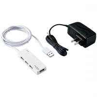 ELECOM U2H-AN4SWH USB2.0ハブ/ACアダプタ付/セルフパワー/4ポート/ホワイト | IS-LINK