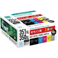 ELECOM ECI-C351XL-6P エコリカ リサイクルインクカートリッジ/CANON/BCI-351XL+350XL/6MP互換/6色パック | IS-LINK