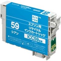 ELECOM ECI-E59C エコリカ リサイクルインクカートリッジ/エプソン ICC59/シアン(顔料) | IS-LINK