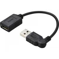 BUFFALO BU2AASW01BK USB2.0延長ケーブル A-A スイング 0.1m ブラック | IS-LINK