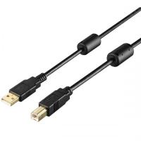 BUFFALO BU2ABF50BK USB2.0 A to B フェライトコア付ケーブル 5.0m ブラック | IS-LINK