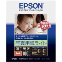 EPSON KA4100SLU カラリオプリンター用 写真用紙ライト&lt;薄手光沢&gt;/A4サイズ/100枚入り | IS-LINK