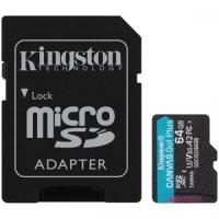 Kingston SDCG3/64GB 64GB microSDXCカード Canvas Go! Plus Class 10 UHS-I U3 170R/70W SDアダプタ付属 | IS-LINK