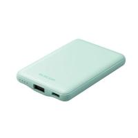 ELECOM DE-C37-5000GN モバイルバッテリー/リチウムイオン電池/おまかせ充電対応/12W対応/USB-A出力1ポート/Type-C入力5000mAh/グリーン | IS-LINK