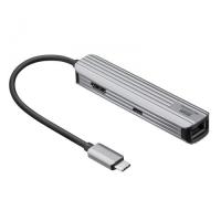 サンワサプライ USB-3TCHLP7S USB Type-Cマルチ変換アダプタ（HDMI＋LAN付・ケーブル15cm） | IS-LINK