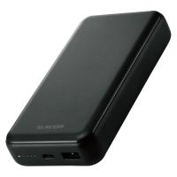 ELECOM（エレコム） モバイルバッテリー 2口 （ USBA Type-C ） 20000mAh PD おまかせ充電 20W出力 ブラック DE-C34-20000BK | スマホケース・ウォッチベルトのCASE CAMP
