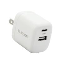 ELECOM（エレコム） USB Type-C 充電器 PD 対応 最大出力30W タイプC ×1 タイプA ×1 GaN 小型 軽量 Type C USB-C コンセント ホワイト MPA-ACCP30WH | スマホケース・ウォッチベルトのCASE CAMP