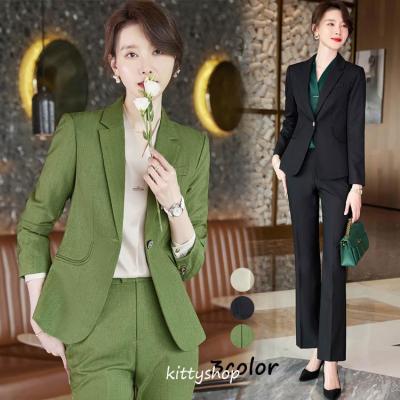 パンツスーツ セットアップgreen label relaxing size40 green