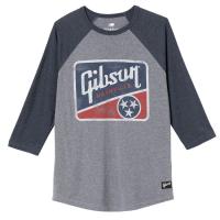 Gibson / GA-GG-TBBLG Tristar Baseball Tee (Navy＆Gray) Large ギブソン Tシャツ Lサイズ | イシバシ楽器