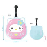 ケイSADA-DP-KT 【送料無料】　サンリオキャラクターズ　だるまシリーズ　ダイカットPVCケースハローキティ　ケース　タグ　目印　スーツケース　 | いしだ屋