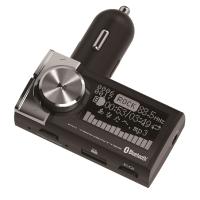 カシムラ Bluetooth FMトランスミッター イコライザー AUX MP3プレーヤー付 大画面液晶 microSD USBメモリ対応 ハンズフリ | イストワール1230