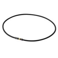 phiten(ファイテン) ネックレス RAKUWA磁気チタンネックレス レザースタイル ブラック/ブラック 50cm | イストワール1230