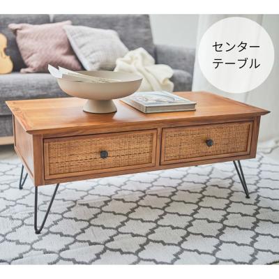 東谷 センターテーブル GUY-371 ローテーブル テーブル 引き出し付き