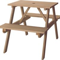 テーブル&amp;ベンチ W75 ODS-91 ガーデン アウトドア つくえ チェア 角型テーブル 木製 天然木 | IT-com