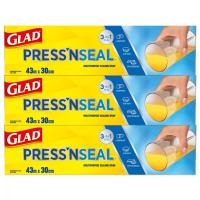 （3個セット グラッド プレスンシール 43m×30cm×3個）GLAD PRESS'N SEAL プレス＆シール ラップ 食品 保存 キッチン 用品 消耗品 350086