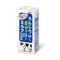 グリコ　カルシウムと鉄分の多いミルクLL200ml　24本（牛乳） 