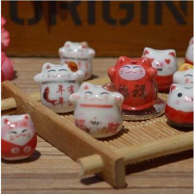 招き猫 置物（ビーズ、アクセサリー道具、材料）｜手芸、ハンド