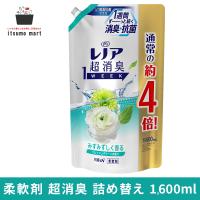 【5%OFF】レノア 超消臭 1week みずみずしく香るフレッシュグリーン つめかえ用 超特大サイズ 1,600mL  柔軟剤 消臭 | itsumo mart