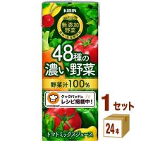 キリン 無添加野菜 48種の野菜100％ 200mlパック 24本 | イズミックワールド