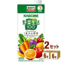 カゴメ 野菜生活100 (3倍濃縮) 1000ml 2ケース(12本) | イズミックワールド