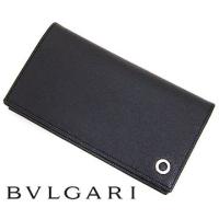 BVLGARI ブルガリ 30398 グレインレザー ブルガリブルガリ 小銭入れ付 長財布 メンズ用 ブラック 新品 | DECORbySEKINE