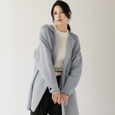 美品✨アルアバイル ウールアンゴラ×ダウン フードコート 2 グレー