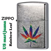 zippo(ジッポーライター) マリファナ　Rainbow Leaf レインボーリーフ  2024年　USモデル ストリートクローム Z207-112500 おしゃれ  ギフト（ネコポス対応） | JACKAL