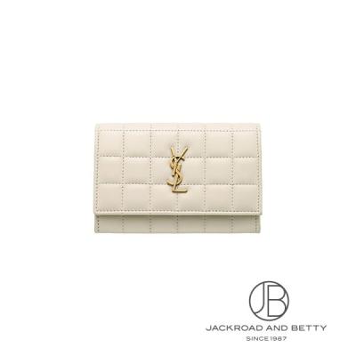 SAINT LAURENT イヴサンローラン 二つ折り財布 ホワイト サンローラン パリ SAINT LAURENT PARIS 二つ折り財布