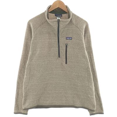 フリースハーフジップメンズ（patagonia）（色：ベージュ系）の