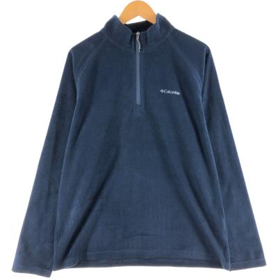 USA製 コロンビア ビンテージ 90s ハーフジップ プルオーバー フリース 90s USA製 Columbiaコロンビア ハーフジップ プルオーバー